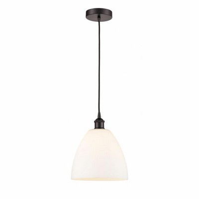 Edison Dome - 1 Light Cord Hung Mini Pendant In Industrial Style-12.25 Inches Tall and 9 Inches Wide