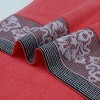 REGALWOVEN Bathroom Hotel Gym Floral Jacquard Pattern Soft Absorbent Hand Towel 13" x 29" 2 Pcs - 3 of 4