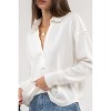 August Sky Women's Collared Long Sleeve Knit Top - 4 of 4