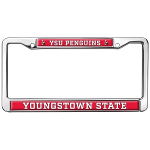 Youngstown State University Penguins Full Size Standard License Plate Metal Frame - 1 of 4