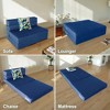 ARTPLAN Fold Sofa Bed-Sleeper Single with Pillow,Futon Sleeper Chair Guest Bed with Washable Linen Cover, Foldable Mattress for Living Room, Apartment - 4 of 4