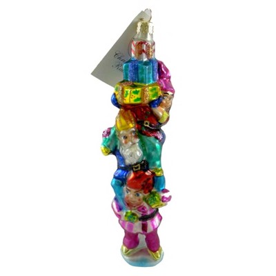Christopher Radko Company 7.0 Inch Vertical Management Ornament Elves Christmas Tree Ornaments
