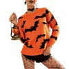 Women's Long Sleeve Jacquard Pullover Sweater Casual Fashion Knit Top Loose Fit Autumn Winter - 2 of 3