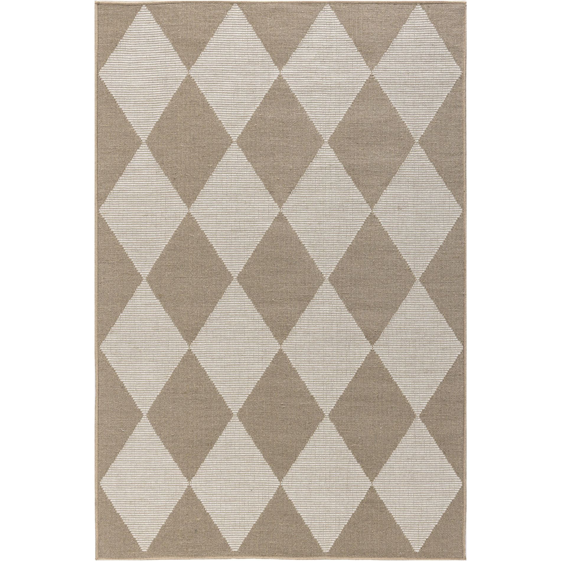 Nourison Washable Modern Jute 3'11" x 5'11" Natural Ivory Modern Indoor Non-Slip Flatweave Rug