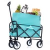 HTUTWOO Collapsible Folding Duty Utility Cart Wagon,Outdoor Garden Wagon Cart with All-Terrain Wheels,for Camping 225 lbs Weight Capacity - 4 of 4
