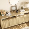 Coucheta 65.8 Inch Fluted Sideboard Cabinet with 4 Doors & 2 Drawers, Modern Storage Cabinet for Dining Room, Living Room, Entryway - 4 of 4