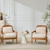 Grungis 26.6" Wide Accent Chair with Solid Wood Frame,Arm Chair with Rattan Backrest,Accent Chair for Bedroom,Reading Room,Office - 2 of 4
