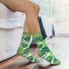 Green Jungle Leaf Pattern Socks (Men's Sizes Adult Large) from the Sock Panda - 2 of 3