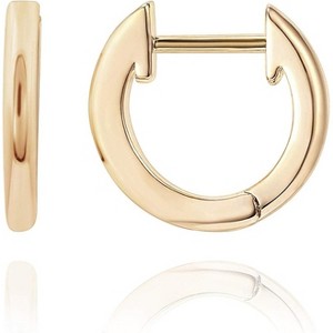 14K Gold Plated Ear Cuff | Gold Huggie Earrings for Women | Dainty Cuff Earrings & Small Hoops | Trendy Fashion Jewelry - 1 of 4