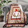 Lomsoe Christmas Gnome Print Flannel Blanket - All Seasons Soft Cozy Warm Throw Blanket for Bed, Napping, Camping, Travel, Office, Christmas Gifts - 4 of 4