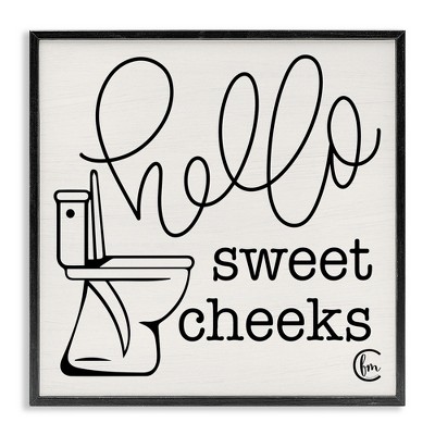 Stupell Industries Hello Sweet Cheeks with Toilet, 17" x 17"