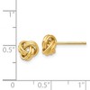 Black Bow Jewelry 7mm Grooved Love Knot Post Earrings in 14k Yellow Gold - 4 of 4