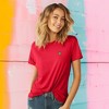 Dalix Sorcerer Frog Embroidered Cotton Relaxed Short Sleeve Tee T Shirt Womens - 2 of 4
