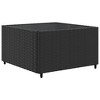 vidaXL Patio Lounge Set with Cushions Sectional Sofa Garden Backyard Poly Rattan - Black and Cream 6 Piece - 4 of 4