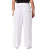 Agnes Orinda Women's Plus Size Stretchy High Waisted with Pocket Wide Leg Palazzo Pants - 4 of 4