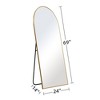 Dovelina Modern Arch Aluminium Alloy Frame Full Length Mirror Large Wall Mirror - 2 of 4