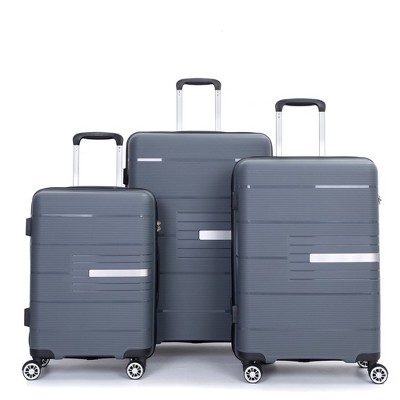 Luggage 3 Piece Set(20"/24"/28"), Hardshell Suitcase With Double Mute Spinner Wheels, TSA Lock