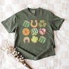 Simply Sage Market St. Patrick's Charm Chart Garment Dyed Tee - M - Moss - 3 of 4