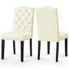 Subrtex PU Leather Dining Chair for Kitchen Dining Room, Upholstered Dining Chairs Set of 2 - 2 of 4