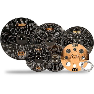 MEINL Classics Custom Dark Double Bonus Cymbal Set with Free Classics Custom Trash Crash and Ching Ring Level 2 Regular 190839704214