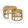 Nordlys Set of 2 Natural Rattan Coffee Tables Exotic Boho Living Room - 4 of 4
