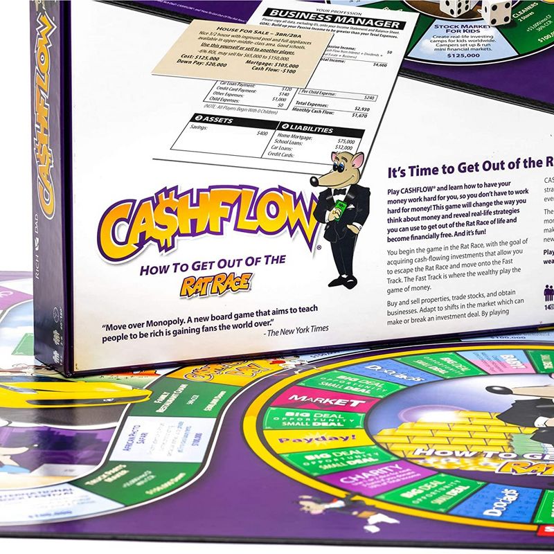 Rich Dad CASHFLOW How To Get Out Of The Rat Race Strategic Investing Educational Board Game for Family Financial Literacy, 4 of 7