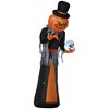 ACEPANO 143 in. H Halloween Inflatable Outdoor Decoration with Skeleton Skull For Garden, Lawn, Party & Festival-Orange - 3 of 4
