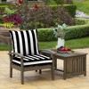 ARDEN Outdoor Deep Seat Cushion Set, 22 in x 24 in, Weather-Proof, Rain-Proof, Fade Resistant Patio Cushion Black Cabana Stripe - 2 of 4