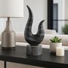 Modern Abstract Sculpture Statue for Home Decor - Unique Accent for Room, Living Room, Office, Shelf, and Coffee Table Decor - 12", Gray & White - 3 of 4