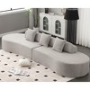 GDFStudio Xevor 130.5" Modern 4-Seater Terrycloth Upholstered Curved Sofa with 3 Pillows - 2 of 4