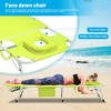 Outside Portable Tanning Chair with Face Hole, 5-Position Folding Chaise Lounge Chair for Beach Sunbathing Patio Pool Lawn Camping Deck, Green - 4 of 4