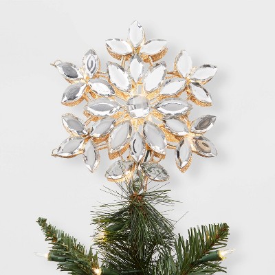 Metal Snowflake Christmas Gift Topper Gold - Wondershop™