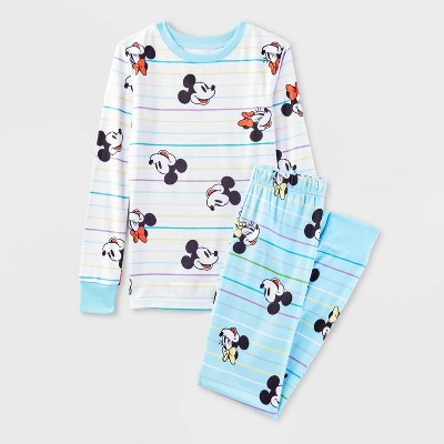 Kids' Mickey Mouse 2pc Pajama Set - White