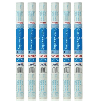 Con-Tact 6 Rolls 18" x 9ft Clear Cover Adhesive - Gloss