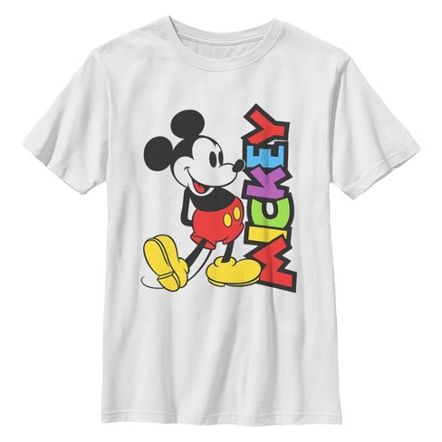 Boy's Mickey & Friends Retro Character Name T-Shirt - image 1 of 4