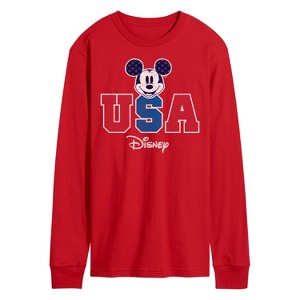 Men's - Disney - Mickey USA Long Sleeve Graphic T-Shirt - 1 of 3