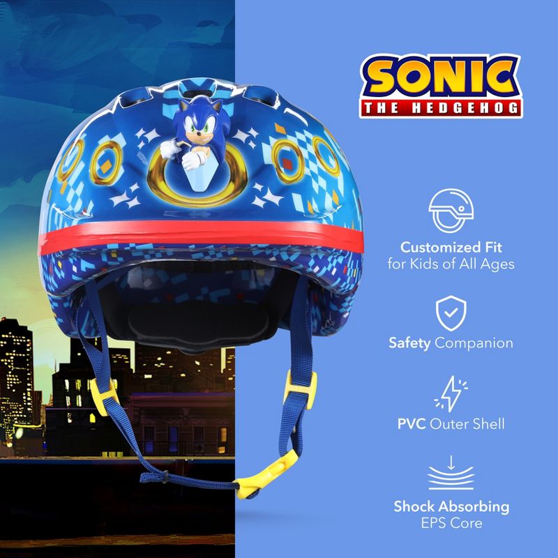 Sonic the Hedgehog Helmet Adjustable Fit for Kids Ideal Safety CPSC & ASTM Certified Ages 3+, 2 of 7