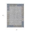 Taupe Beige And Blue Geometric Washable Indoor Outdoor Area Rug - 3 of 4