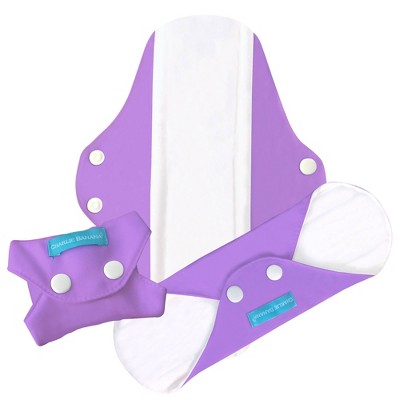 Charlie Banana Reusable Feminine Pad - Super Absorbency - Lavender 3pk
