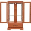 Okak Vintage Display Cabinet, Storage Cabinet with 2 Doors and 1 Drawers, Freestanding Cabinet for Living Room, Bedroom and Office, Dark Oak - 4 of 4