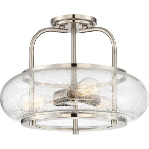Quoizel Lighting Trilogy 3 - Light Semi-Flush Mount in  Brushed Nickel - 1 of 3