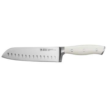 HENCKELS Forged Accent Hollow Edge Santoku Knife - White Handle