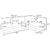 AndMakers 101.5 in. W Square Arm 2-piece L Shaped Faux Leather Modern Sectional Sofa - 3 of 4
