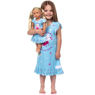 Peppa Pig Pajama Toddler Girls' Fairies Nightgown with Matching Doll Dress