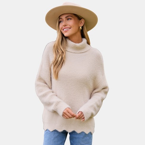 Pull over feminine cream and gray sweater outlets should fit S-1XL