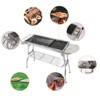 SEVOBAL Outdoor Grills, Griddles and Smokers Foldable Outdoor BBQ Set with Non Stick Pan, Accessories for Camping, Picnics, Silver, 30.3"*11.17"*7.5" - 2 of 4