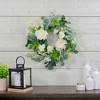 Northlight Peony, Rose and Mixed Foliage Artificial Spring Wreath, Unlit , 20-Inch - 2 of 4