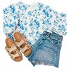 Women's Wo's Floral Print Puffed Sleeve Top - TCEC - 2 of 2