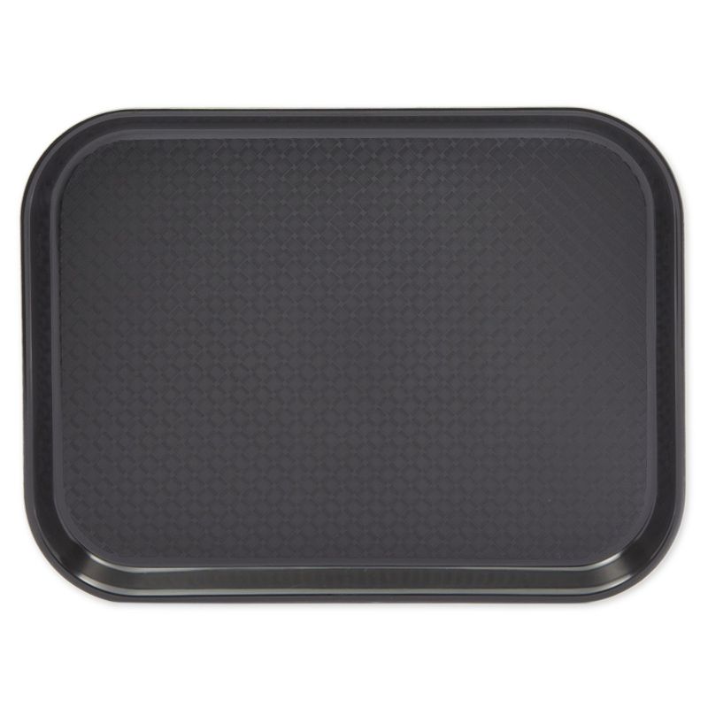 Okuna Outpost 8 Pack Plastic Cafeteria Serving Tray for Restaurant, Black, 16" x 12", 5 of 9