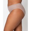 Curvy Couture Women's Mesh High Cut Brief Panty Sunset Glow - 3 of 4